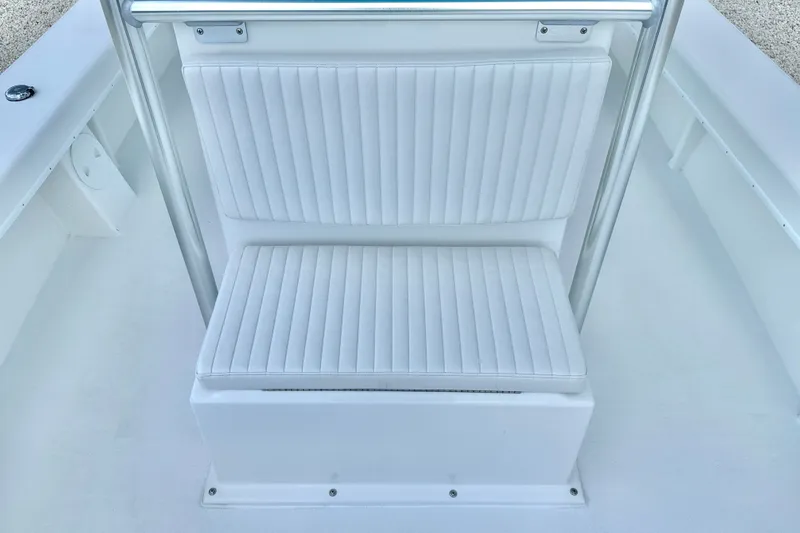 Slide: The Image of White cushioned seat on 2027 C-Hawk 25 Center Console boat. - 13