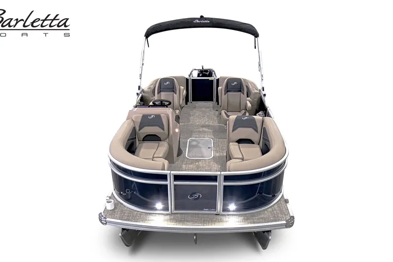 Slide: The Image of 2027 Barletta ARIA 20QC pontoon boat with elegant seating and sleek design. - 2