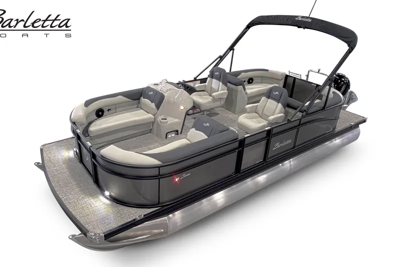 The Image of 2027 Barletta SANZA 22QC pontoon boat with sleek design and spacious seating. - 1