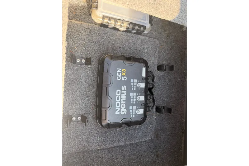 Slide: The Image of NOCO Genius GEN5X3 charger installed in 2023 Tracker Pro Team 190 TX Tournament Edition boat. - 50