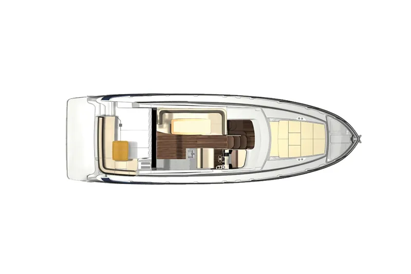 Slide: The Image of Manufacturer Provided Image: Top view of 2025 Regal 42 Grande Coupe luxury yacht layout. - 46
