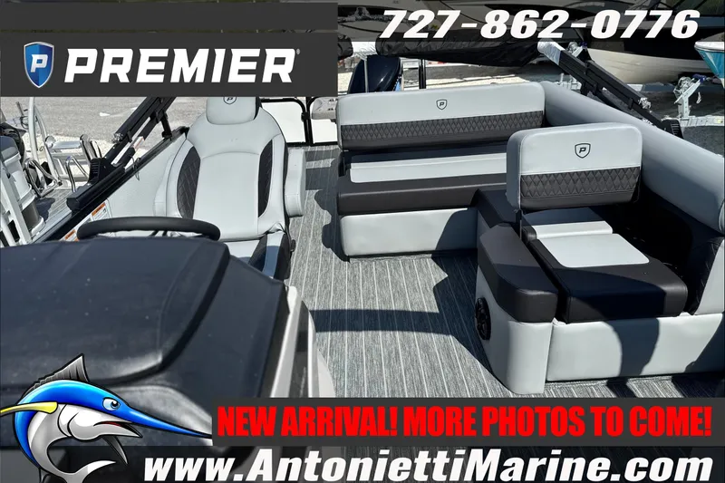 Slide: The Image of Premier 250 Sunsation RS - CL 2027 boat interior with seating, Antonietti Marine branding. - 3