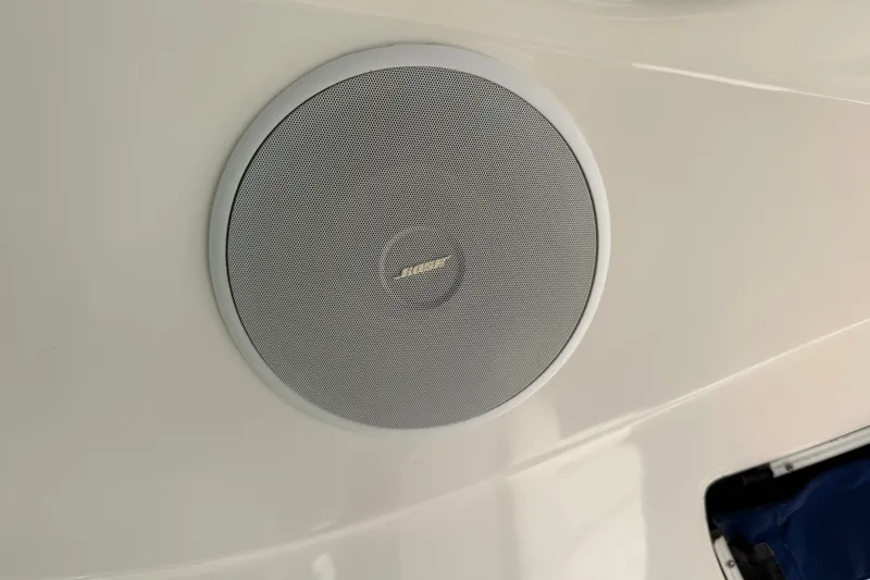 Slide: The Image of Bose speaker installed on 2005 Sea Ray 48 Sundancer yacht interior. - 22