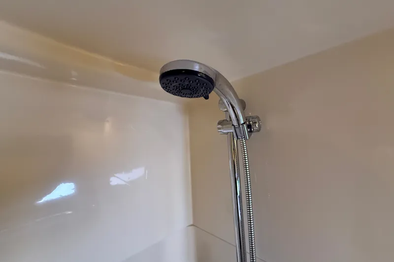 Slide: The Image of Showerhead in 2005 Sea Ray 48 Sundancer yacht bathroom. - 94