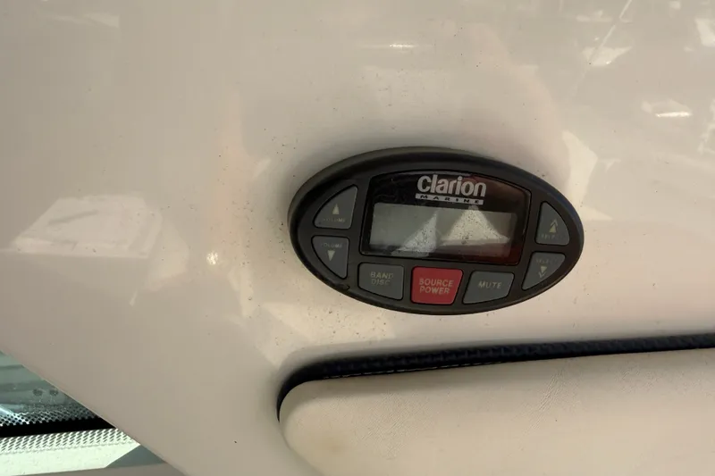 Slide: The Image of Clarion Marine audio control panel on 2005 Sea Ray 48 Sundancer yacht. - 21