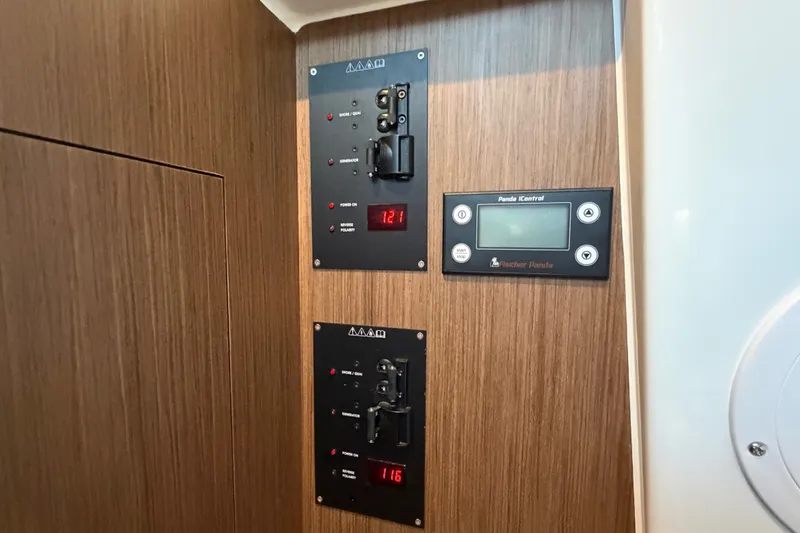 Slide: The Image of Control panel on 2026 Beneteau Antares 11 boat, featuring Fischer Panda iControl system. - 36