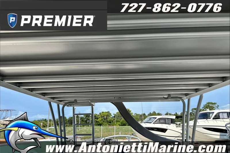Slide: The Image of 2027 Premier 250 Solaris Upper Deck boat at Antonietti Marine dealership. - 21