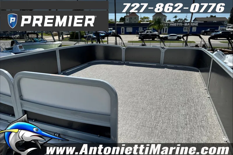 Slide: The Image of Premier 250 Solaris Upper Deck CL 2027 boat at Antonietti Marine dealership. - 7