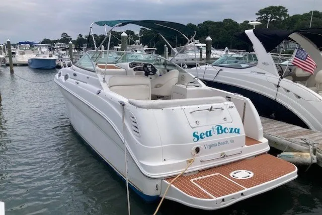 Slide: The Image of 2002 Sea Ray Sundancer 260 docked at marina, Virginia Beach, VA. - 17