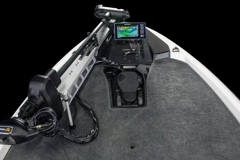 Slide: The Image of Manufacturer Provided Image: 2026 Skeeter ZXE21 boat deck with advanced navigation system and trolling motor. - 5