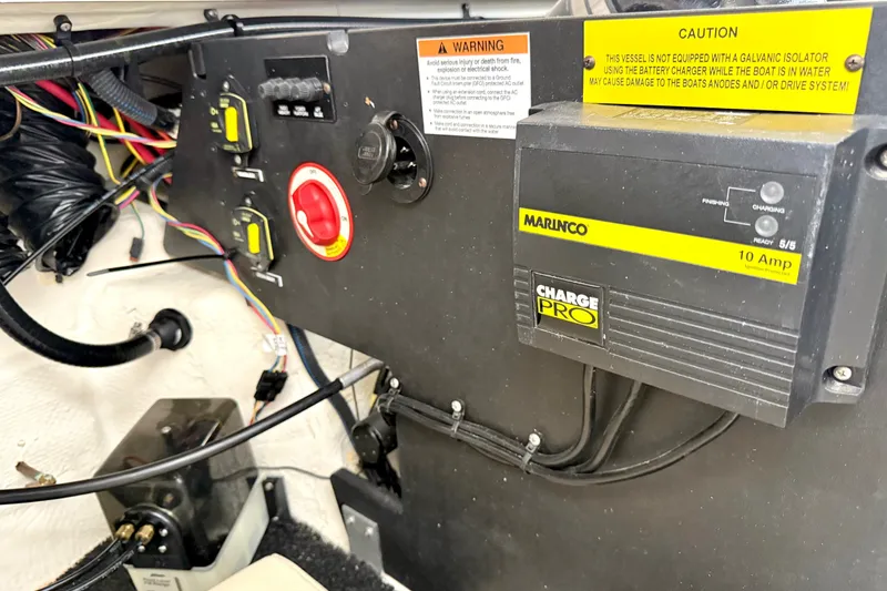 Slide: The Image of Electrical panel of a 2019 Regal LS6 boat with Marinco Charge Pro system. - 37