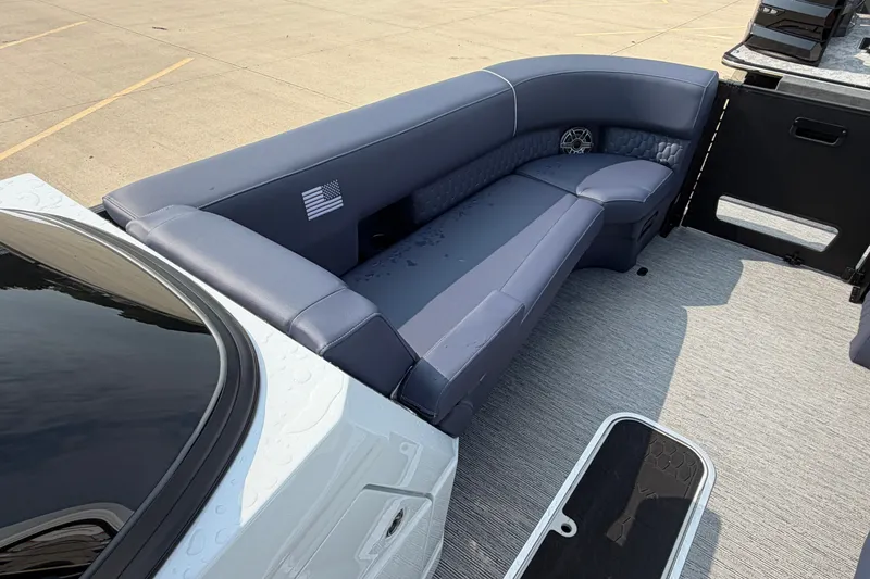 Slide: The Image of Luxurious seating on 2027 Sylvan G5 LZ DC boat, featuring sleek design and premium materials. - 12