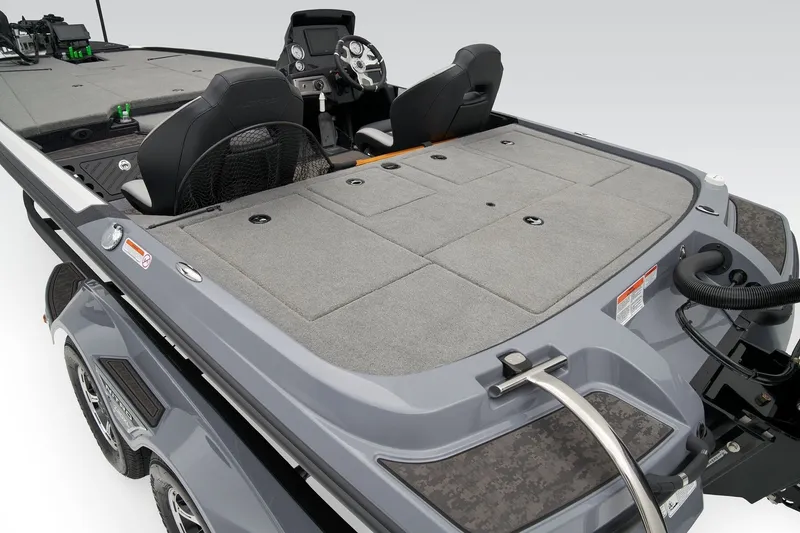 Slide: The Image of 2027 Nitro Z20 XL Pro boat interior with dual seats and spacious deck layout. - 10
