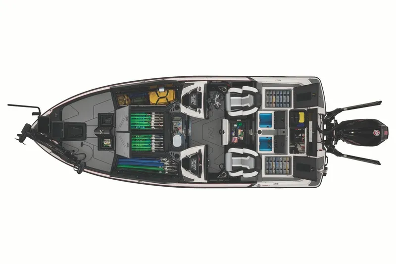 Slide: The Image of Overhead view of 2027 Nitro Z21 XL Pro fishing boat interior layout. - 5