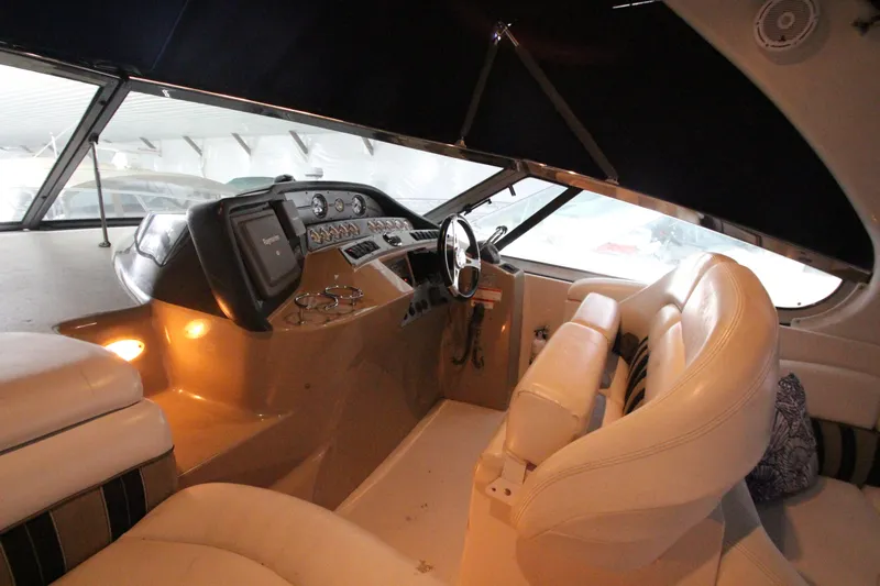 Slide: The Image of 2007 Four Winns 378 Vista boat interior with helm and seating area. - 5