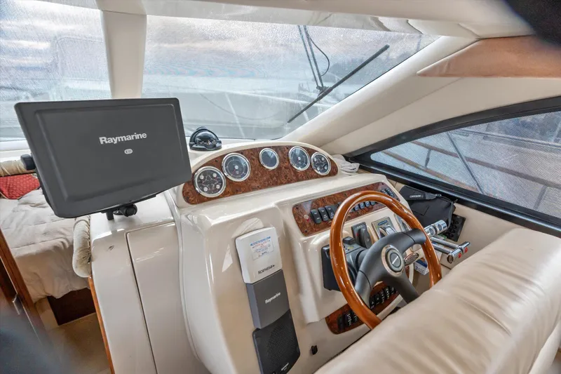 Slide: The Image of Interior helm of 2006 Meridian 411 Sedan with Raymarine navigation system. - 14