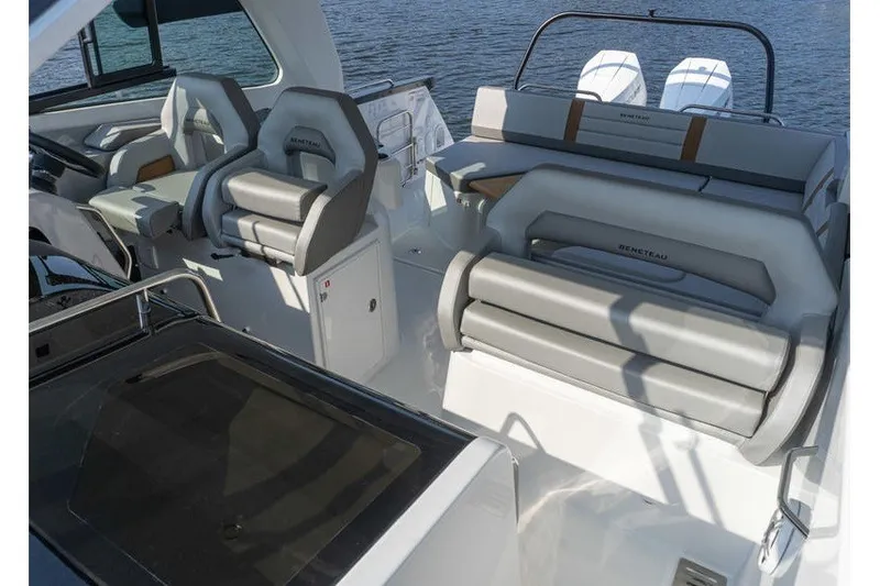 Slide: The Image of 2026 Beneteau Flyer 10 Sport Top interior with luxurious seating and modern design. - 25