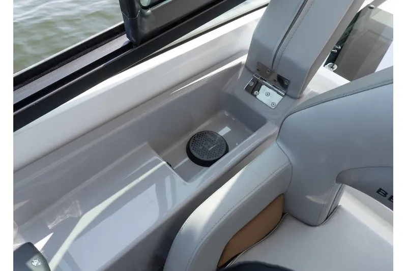 Slide: The Image of Interior detail of 2026 Beneteau Flyer 10 Sport Top boat, featuring sleek seating design. - 14
