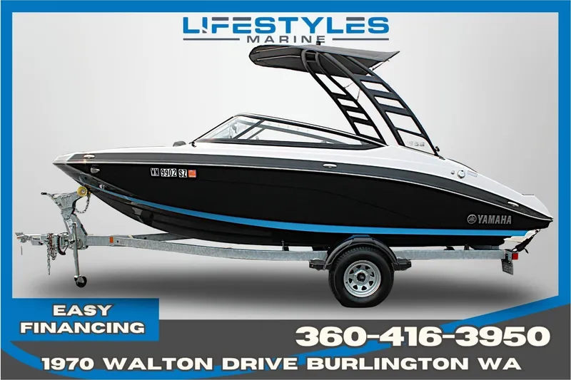 The Image of 2022 Yamaha Boats 195S on trailer, Lifestyles Marine, Burlington WA, easy financing available. - 0