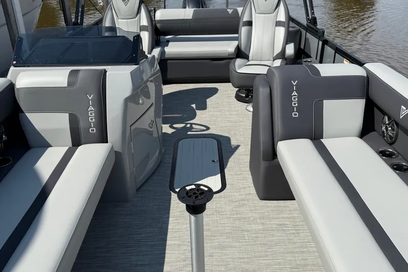 Slide: The Image of Luxurious interior of 2026 Viaggio X24 boat with sleek seating and modern design. - 5