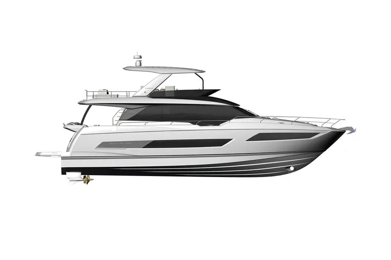 Slide: The Image of Manufacturer Provided Image: 2023 Prestige 690 luxury yacht side view. - 36