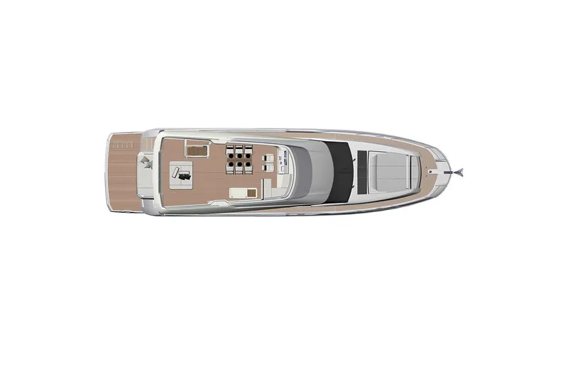 Slide: The Image of Manufacturer Provided Image: Top view of 2023 Prestige 690 yacht layout. - 37