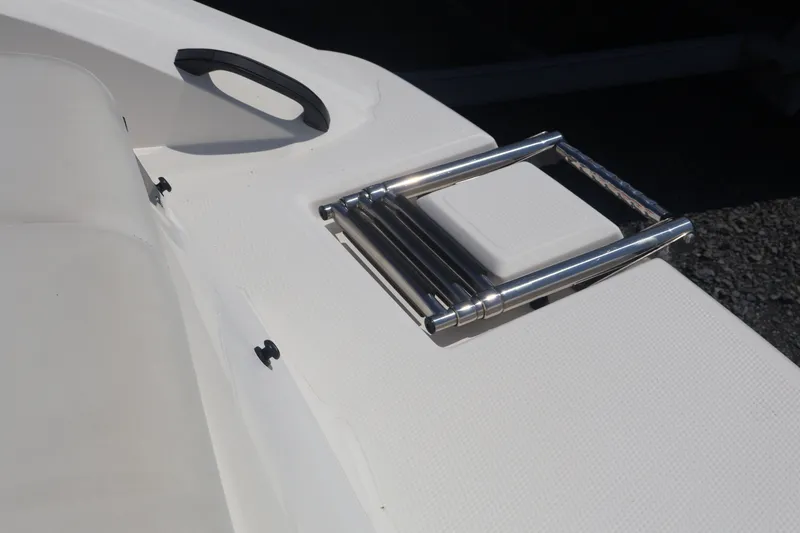 Slide: The Image of Stainless steel ladder on 2012 Larson LX 2150 boat deck. - 14