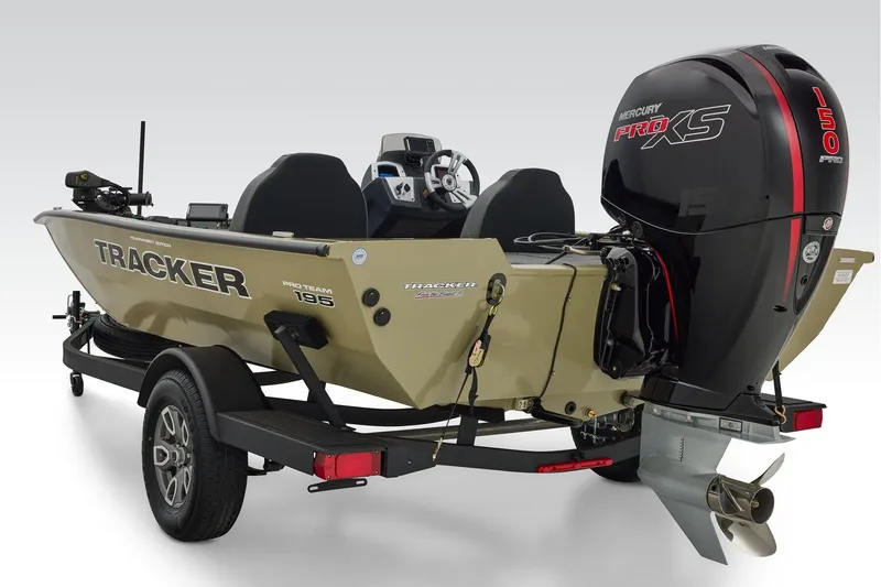 Slide: The Image of Manufacturer Provided Image: 2026 Tracker Pro Team 195 boat with Mercury Pro XS 150 engine on trailer. - 53