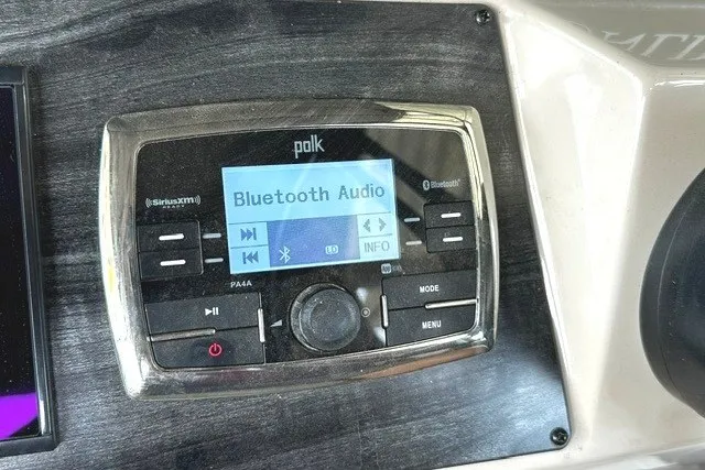 Slide: The Image of Polk audio system displaying Bluetooth audio on Harris Sunliner 240, 2019 model. - 22