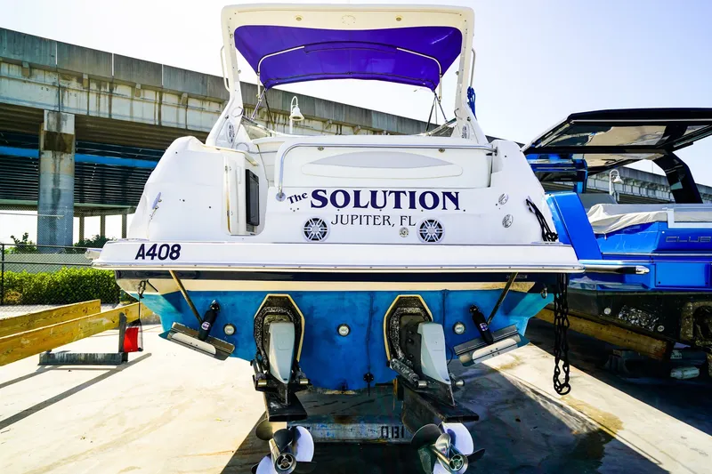 Slide: The Image of 2004 Regal Commodore 2860 boat named "The Solution" in dry dock, Jupiter, FL. - 30