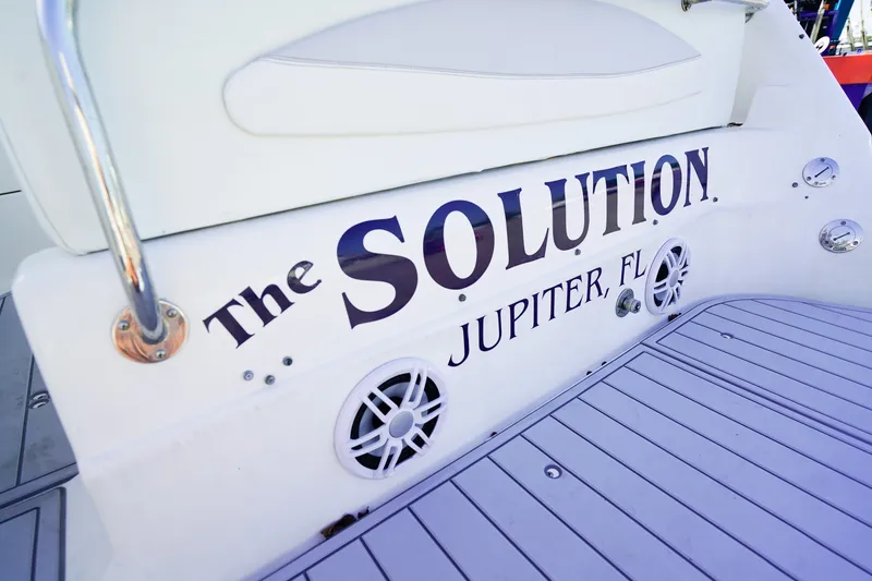 Slide: The Image of 2004 Regal Commodore 2860 boat named "The Solution" in Jupiter, FL. - 3