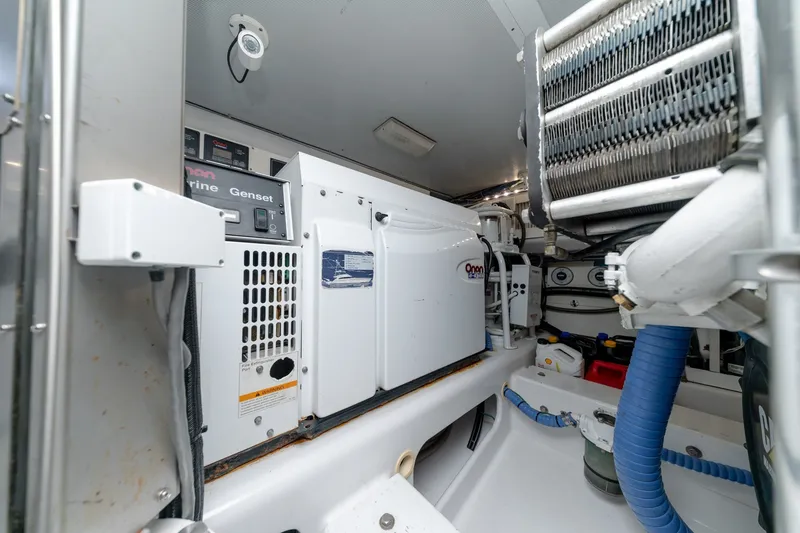 Slide: The Image of Engine room of 2010 Jamie Chadwick 61' Convertible with Onan marine generator. - 39