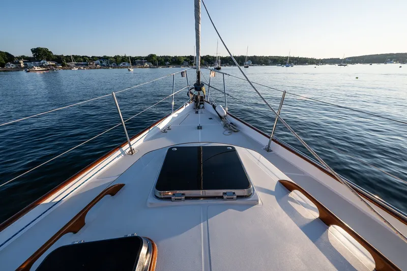 Slide: The Image of Sailboat deck view on calm water, Able 42 model, 1990. - 10