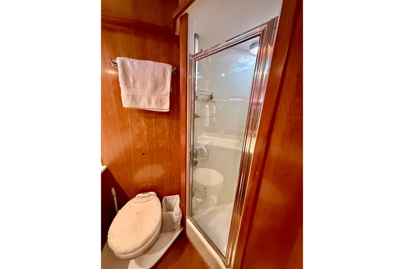 Slide: The Image of Bathroom interior of 2007 Navigator 44 Classic yacht with shower and toilet. - 35