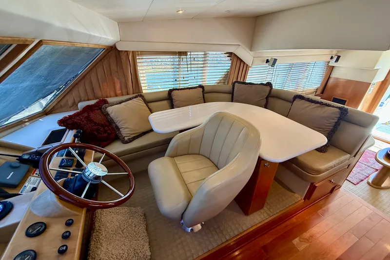 Slide: The Image of Luxurious interior of 2007 Navigator 44 Classic yacht with plush seating and elegant helm. - 17