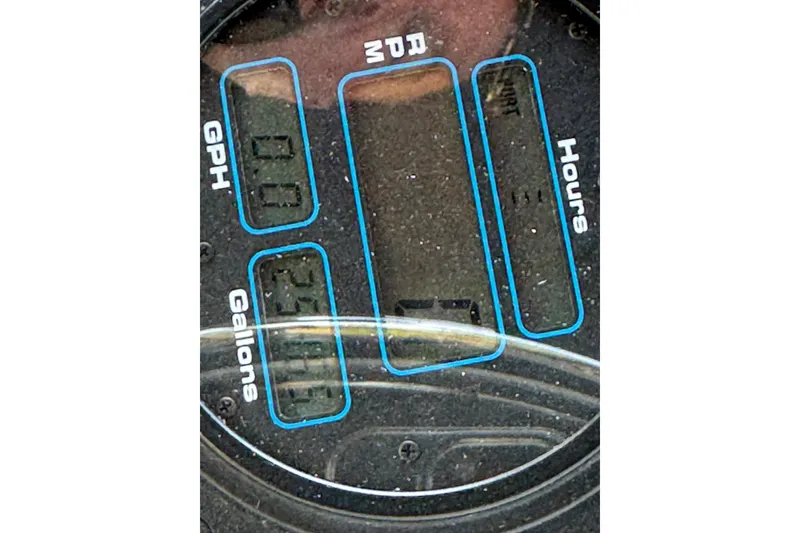 Slide: The Image of Digital gauge display on 1990 Carver 3807 Aft Cabin Motor Yacht. - 41