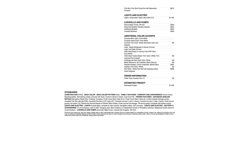 Slide: The Image of Invoice detailing features and costs for Pathfinder 2800 Hybrid, 2027 model. - 24