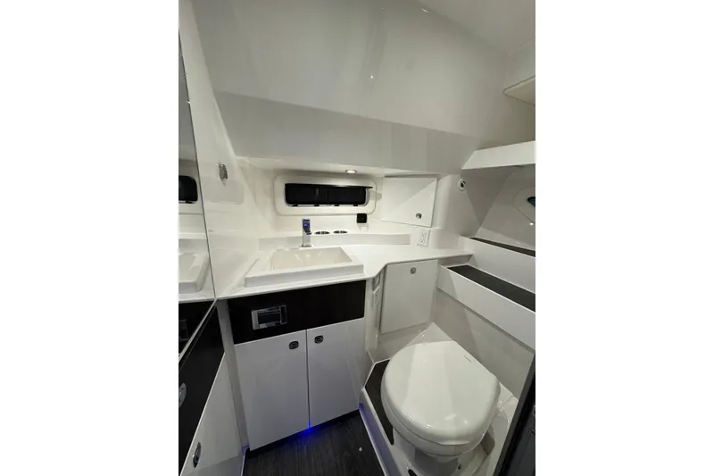 Slide: The Image of Modern bathroom interior of 2026 Formula 360 Crossover Bowrider I/O boat. - 183