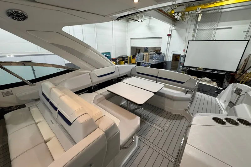 Slide: The Image of 2026 Formula 360 Crossover Bowrider I/O interior with spacious seating and modern design. - 68