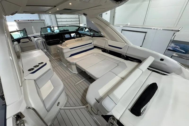 Slide: The Image of 2026 Formula 360 Crossover Bowrider I/O interior with luxurious seating and modern design. - 59