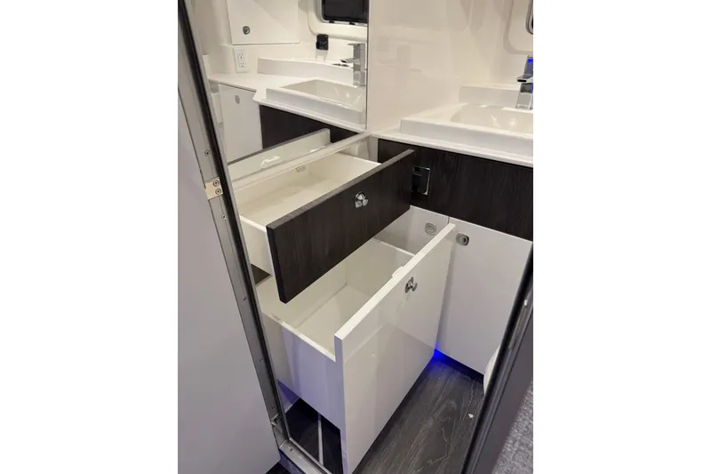 Slide: The Image of Modern bathroom cabinetry in 2026 Formula 360 Crossover Bowrider I/O boat. - 189