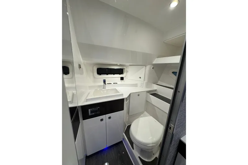 Slide: The Image of Modern bathroom interior of 2026 Formula 360 Crossover Bowrider I/O boat. - 190
