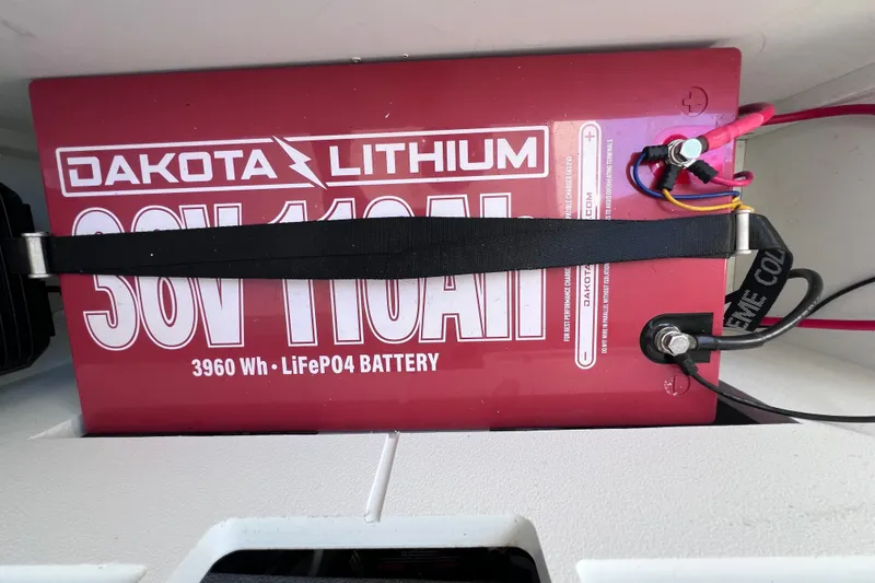 Slide: The Image of Dakota Lithium 36V 110Ah battery in 2022 Sea Pro 320 DLX Offshore boat. - 90