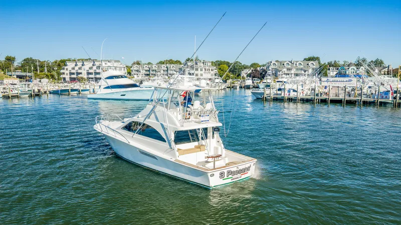 Slide: The Image of 2007 Ocean Yachts 46 Super Sport in a busy marina. - 31