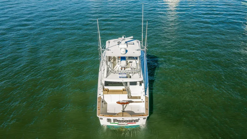 Slide: The Image of Rear view of a 2007 Ocean Yachts 46 Super Sport on calm water. - 28