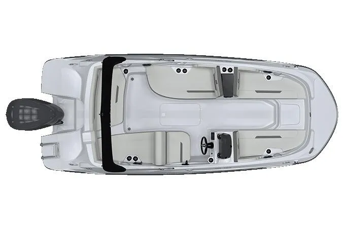 Slide: The Image of Manufacturer Provided Image: 2026 Hurricane SunDeck Sport 185 OB boat, top view, showcasing seating and layout. - 8