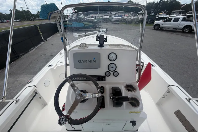 Slide: The Image of 2020 Tidewater 2110 Bay Max boat dashboard with Garmin navigation system. - 15