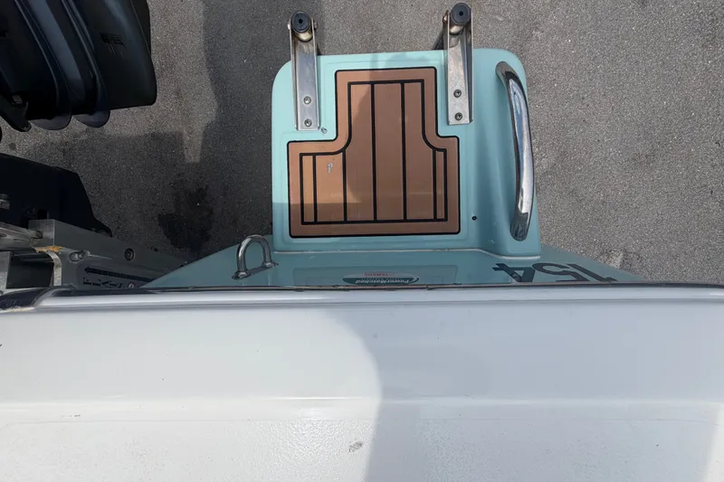 Slide: The Image of Top view of a 2020 Tidewater 2110 Bay Max boat's deck and swim platform. - 60