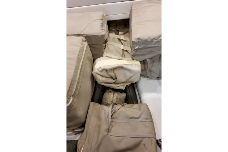 Slide: The Image of Cushioned storage area on 2026 Formula 387 Center Console Fish boat. - 34