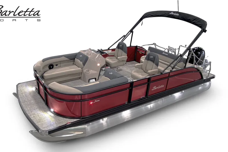 The Image of 2027 Barletta SANZA 22UC pontoon boat with sleek design and luxurious seating. - 1